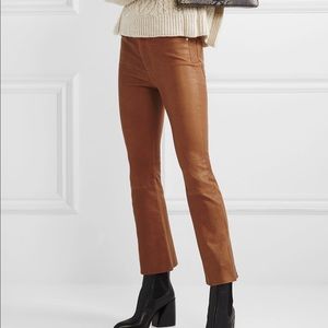 FRAME LE CROPPED LEATHER MINI BOOT PANT SZ 23